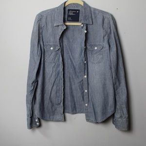 American Eagle Outfitters Chambray, Denim Shirt